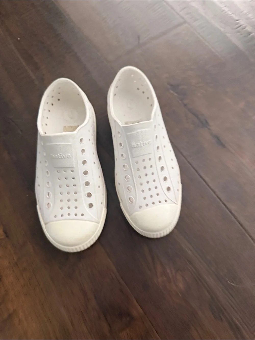 Native Kids White Slip-On Water Shoes